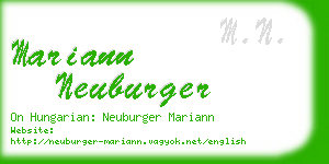 mariann neuburger business card